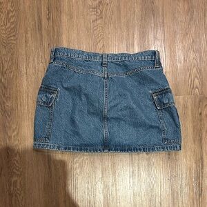 Abercrombie & Fitch Blue Cargo Mini Skirt Casual